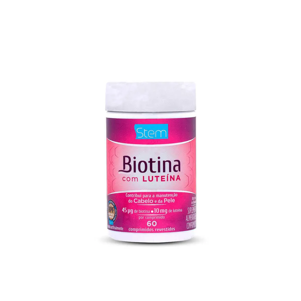 Embalagem do Biotina Plus com Luteína da marca Stem