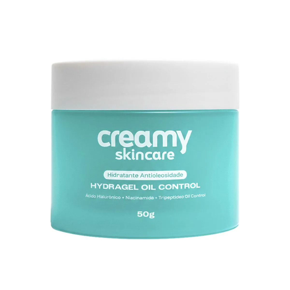 Embalagem do Gel Facial Hidratante Hydragel Oil Control da marca Creamy