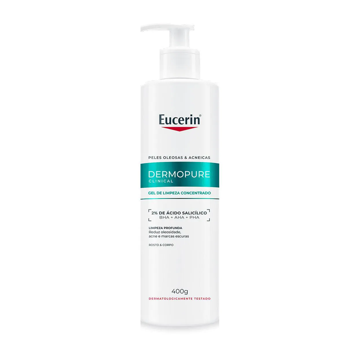 Embalagem do Gel de Limpeza Facial Dermo Pure Concentrado da marca Eucerin