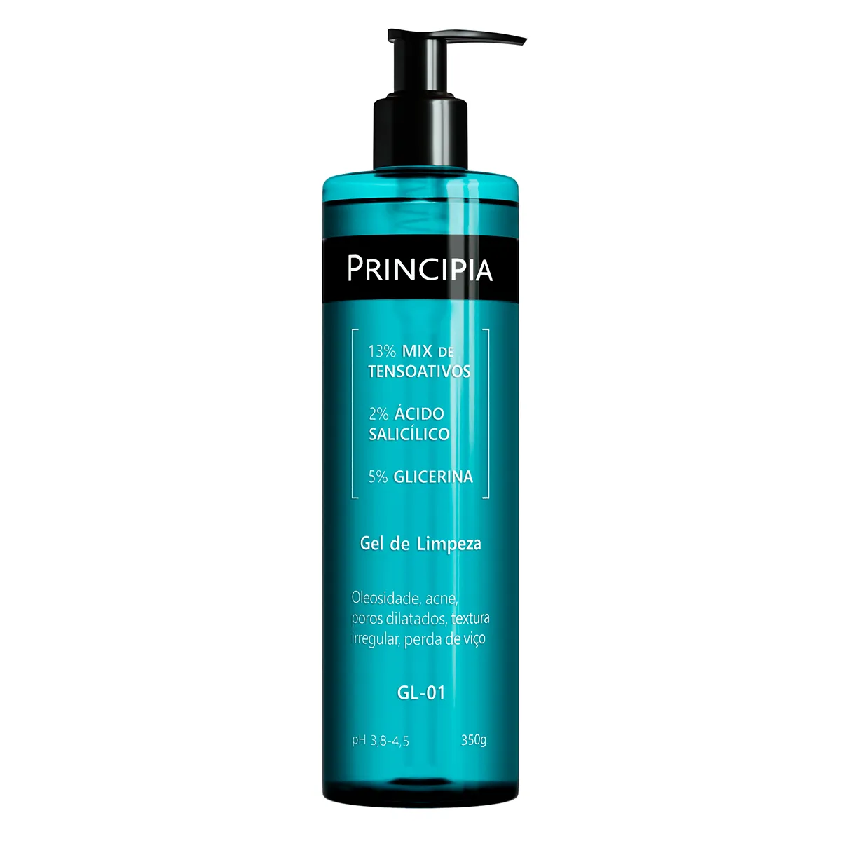 Embalagem do Gel de Limpeza GL-01 com Ácido Salicílico da marca Principia Skincare