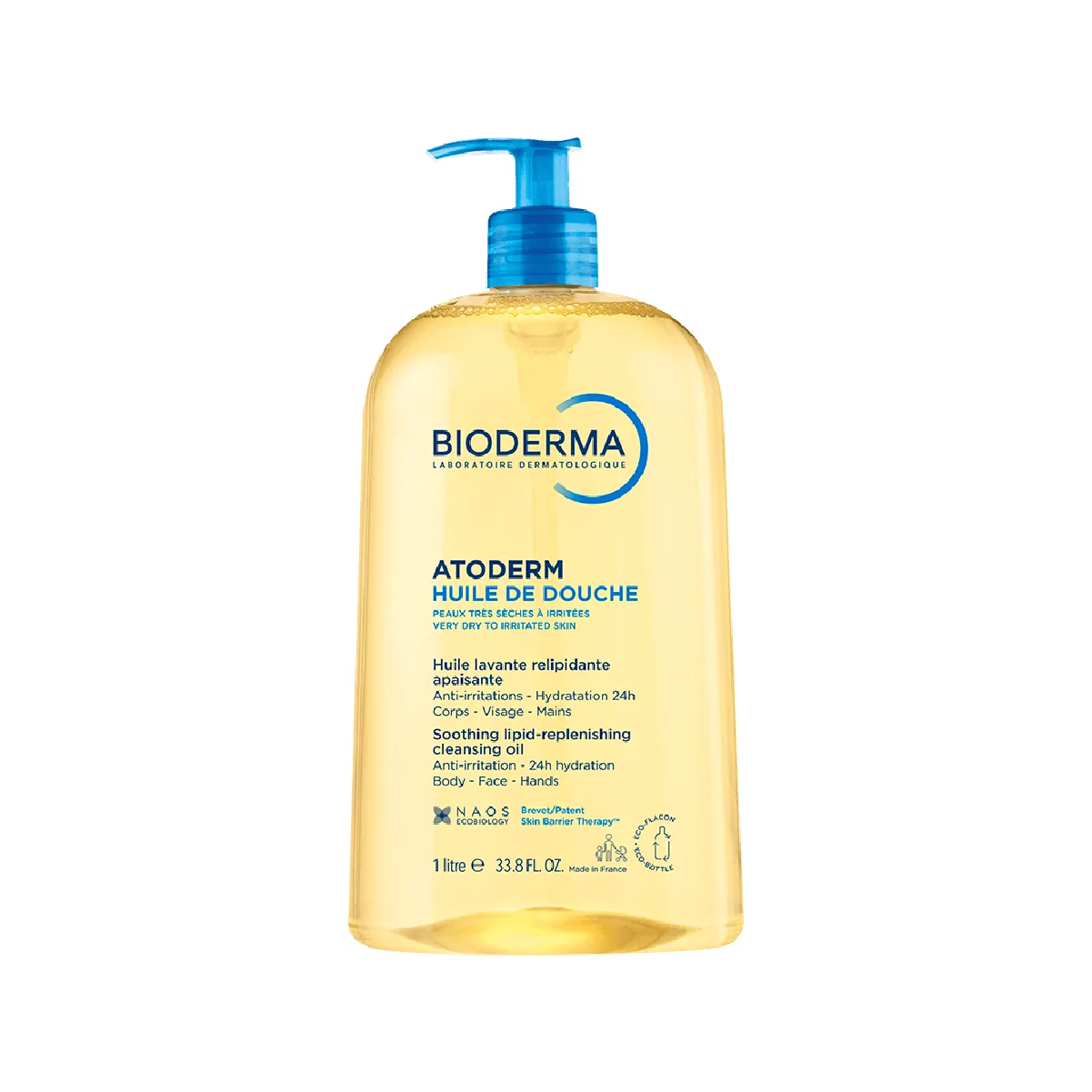 Embalagem do Óleo de Banho Hidratante Atoderm da marca Bioderma