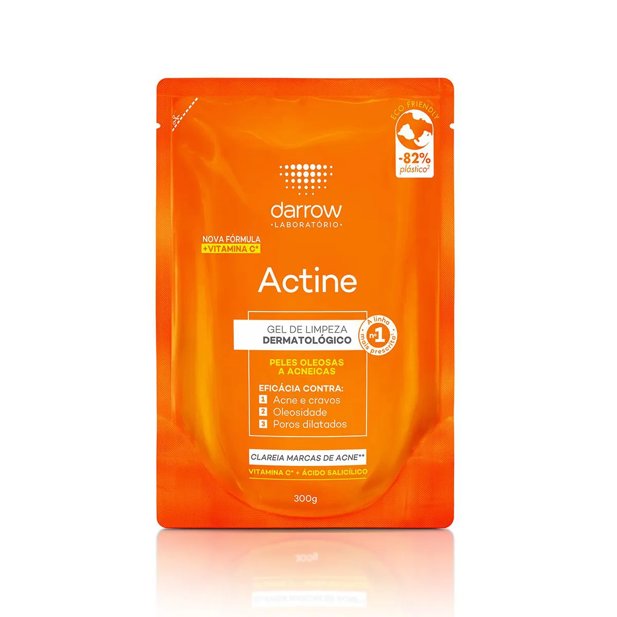 Embalagem do Refil Gel de Limpeza Facial Actine da marca Darrow