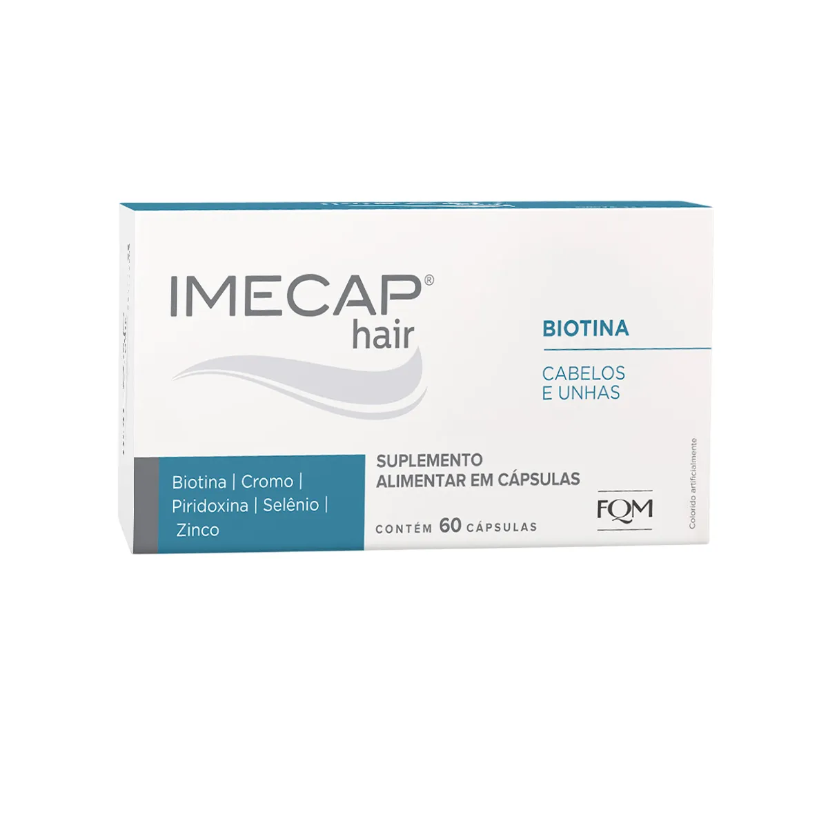 Embalagem do Suplemento Alimentar Hair Cabelos e Unhas da marca Imecap